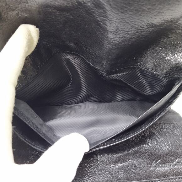 Kenneth Cole Black Leather Zipper Pocket Credit Card ID Window Trifold Wallet - Picture 13 of 13